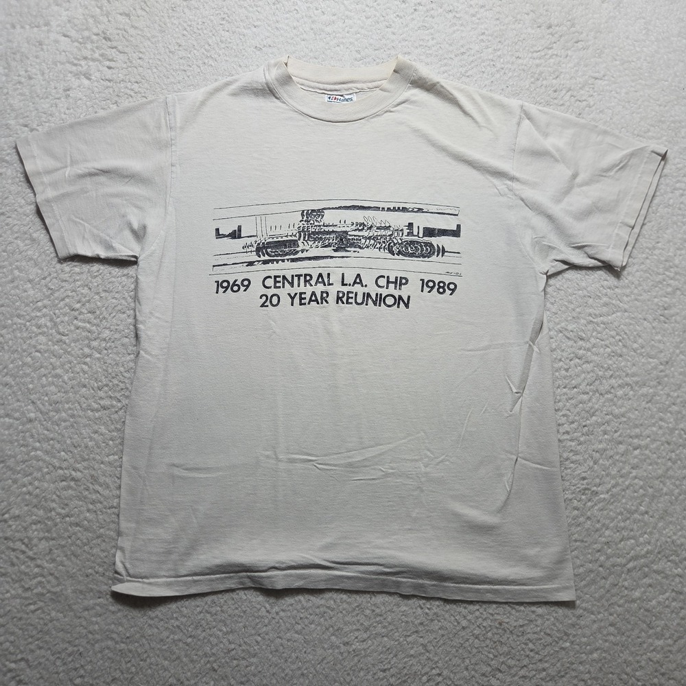 Vintage 1989 Central LA CHP 20 Year Reunion T Shirt Size Large Hanes Tag USA